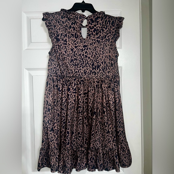Blooming Jelly Brown Leopard Print Ruffle Dress - Picture 3 of 3
